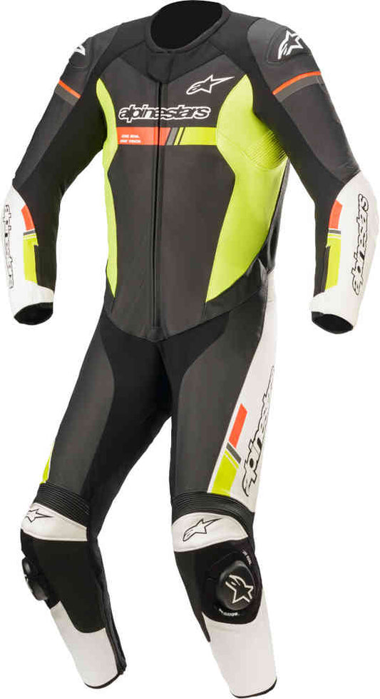 Alpinestars GP FORCE V2 Chaser  Suit 1PC Black / White / Red Fluo / Yellow Fluo - Hot Wheel