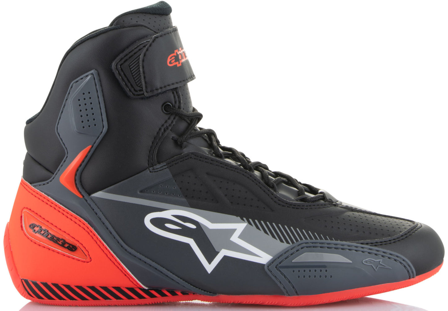 Alpinestars Faster-3 Scarpe Black / Gray / Red Fluo