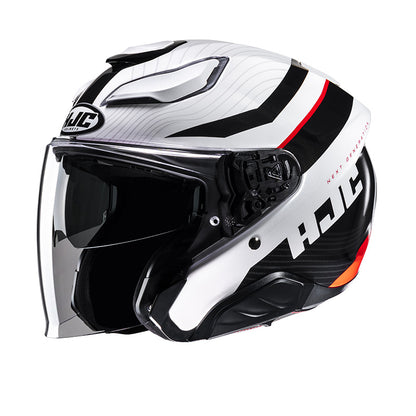 Casco Jet Hjc F31 Naby MC1 Black/White/Red